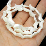 Moon Shape Shell Beads Natural Mother of Pearl Beads for Jewelry Making