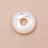 Mother Of Pearl Shell Donut Disc Pendant 20mm