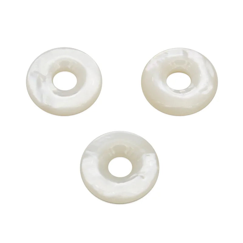 Mother Of Pearl Shell Donut Disc Pendant 20mm
