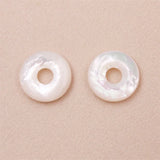 Mother Of Pearl Shell Donut Disc Pendant 20mm
