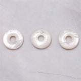 Mother Of Pearl Shell Donut Disc Pendant 20mm