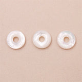 Mother Of Pearl Shell Donut Disc Pendant 20mm