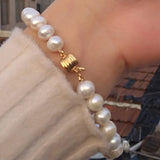 Akoya Pearl Strand Bracelet for Women Wedding Bridesmaid
