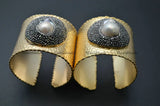 Freshwater Pearl Drop Baroque Beads Wide Cuff Bangle Bracelet
