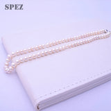 Natural Freshwater Pearl Necklace 8-9mm Beads Jewelry