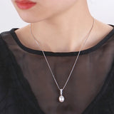 Sterling Silver Freshwater Pearl Pendant Necklace for Women