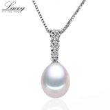 Sterling Silver Freshwater Pearl Pendant Necklace for Women