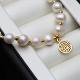 Freshwater Pearl Bracelet for Women, Adjustable Girl Birthday Gift