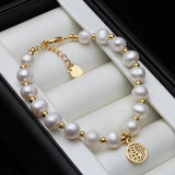 Freshwater Pearl Bracelet for Women, Adjustable Girl Birthday Gift