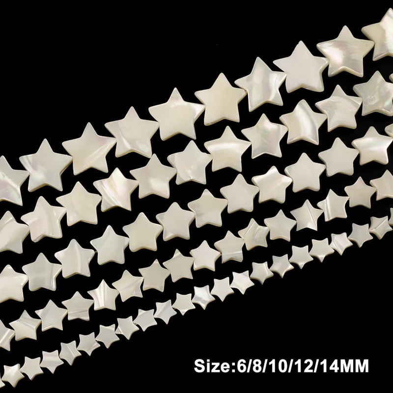 Mother Of Pearl Shell Star Beads For DIY Jewelry