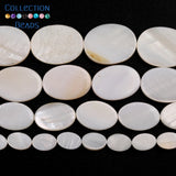 Mother of Pearl Shell Oval Spacer Beads for Jewelry Making DIY
