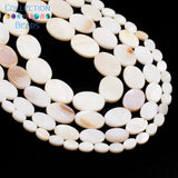 Mother of Pearl Shell Oval Spacer Beads for Jewelry Making DIY