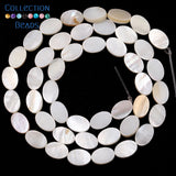 Mother of Pearl Shell Oval Spacer Beads for Jewelry Making DIY