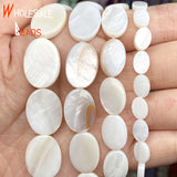Mother of Pearl Shell Oval Spacer Beads for DIY Jewelry