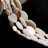 Mother of Pearl Shell Oval Spacer Beads for DIY Jewelry