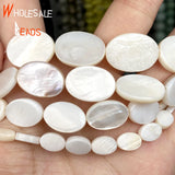 Mother of Pearl Shell Oval Spacer Beads for DIY Jewelry