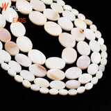 Mother of Pearl Shell Oval Spacer Beads for DIY Jewelry