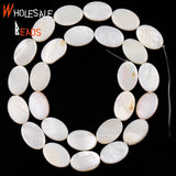 Mother of Pearl Shell Oval Spacer Beads for DIY Jewelry