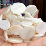 Mother of Pearl Shell Oval Spacer Beads for Jewelry Making DIY