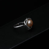 Freshwater Pearl Ring 925 Sterling Silver Jewelry for Wife Birthday
