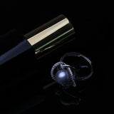 Freshwater Pearl Ring 925 Sterling Silver Jewelry for Wife Birthday