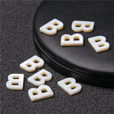 Shell Letters Beads Mother Of Pearl Seashell Loose Beads for Jewelry
