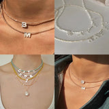 Shell Letters Beads Mother Of Pearl Seashell Loose Beads for Jewelry
