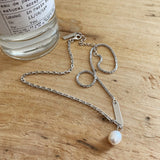 Freshwater Pearl Pendant Choker 925 Sterling Silver Collar Chain Necklace