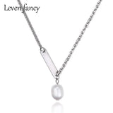 Freshwater Pearl Pendant Choker 925 Sterling Silver Collar Chain Necklace