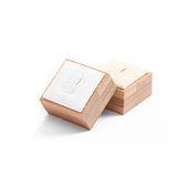 PU Bamboo Mini Square Jewelry Ring Display Holder Stand