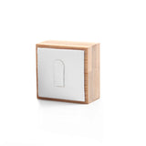 PU Bamboo Mini Square Jewelry Ring Display Holder Stand