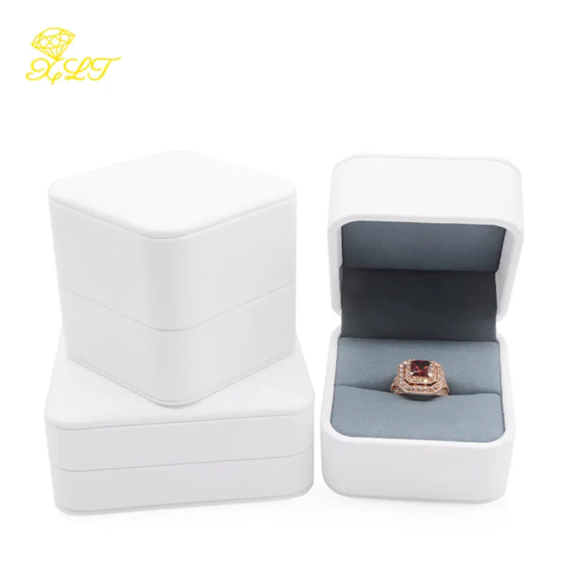 PU Leatherette Jewelry Box Creative Ring Box Pendant Box Jewelry Packaging