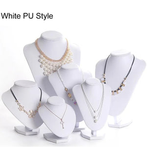 Gray Velvet Jewelry Display Necklace Stand
