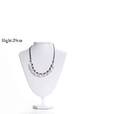 Gray Velvet Jewelry Display Necklace Stand