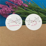 300pcs Peace Pigeon Jewelry Self Adhesive Sticker Label