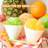 Paper Cone Cups, Snow Cone Cups, Leakproof Cone Paper Cups, 200Pcs
