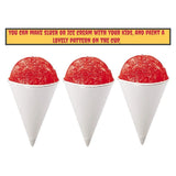 Paper Cone Cups, Snow Cone Cups, Leakproof Cone Paper Cups, 200Pcs