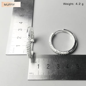 Large Hinged Hoop Earrings European Style Gift