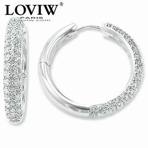 Large Hinged Hoop Earrings European Style Gift