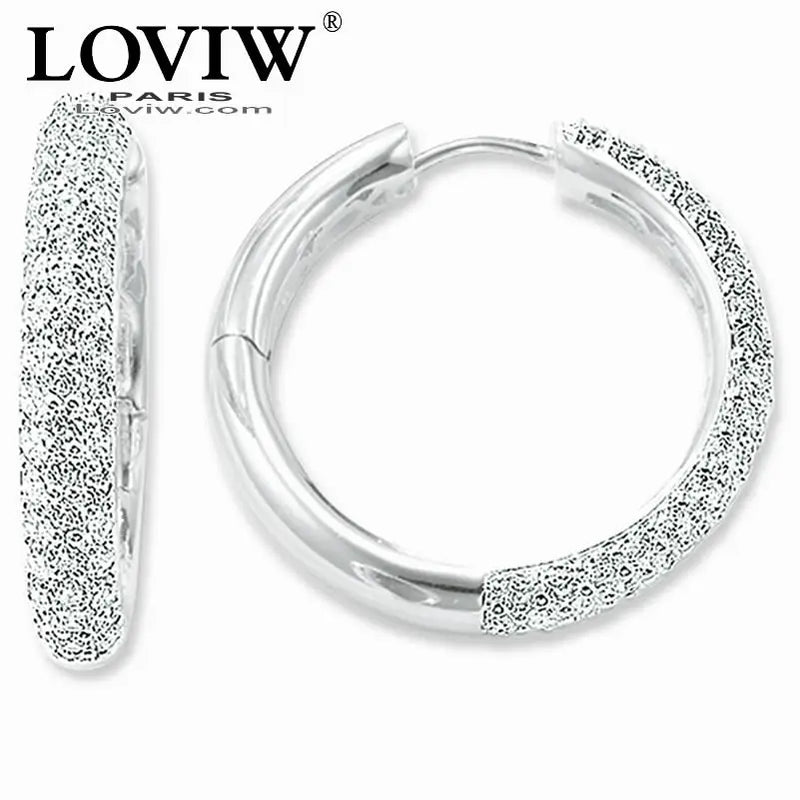 Large Hinged Hoop Earrings European Style Gift