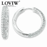 Large Hinged Hoop Earrings European Style Gift