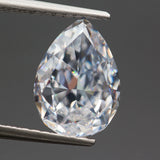 Pear CZ Gemstone High Carbon Lab Diamond Cut 5A+