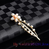 Pearl Barrette Hairpin 925 Silver