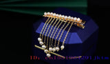 Pearl Barrette Real 925 Silver Gemstone Hairpin