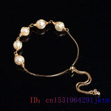 Women's Natural Gemstone Beaded Pearl Bracelet 925 Silver Bangle Jewelry
