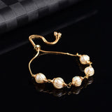 Women's Natural Gemstone Beaded Pearl Bracelet 925 Silver Bangle Jewelry