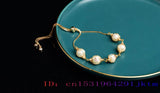 Women's Natural Gemstone Beaded Pearl Bracelet 925 Silver Bangle Jewelry