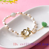 Vintage Pearl Bracelet 925 Silver Gemstones Bangle