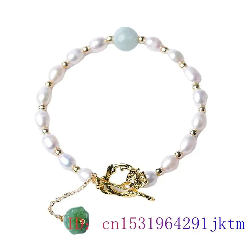 Vintage Pearl Bracelet 925 Silver Gemstones Bangle