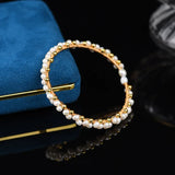 Vintage Beaded Pearl Bracelet 925 Silver